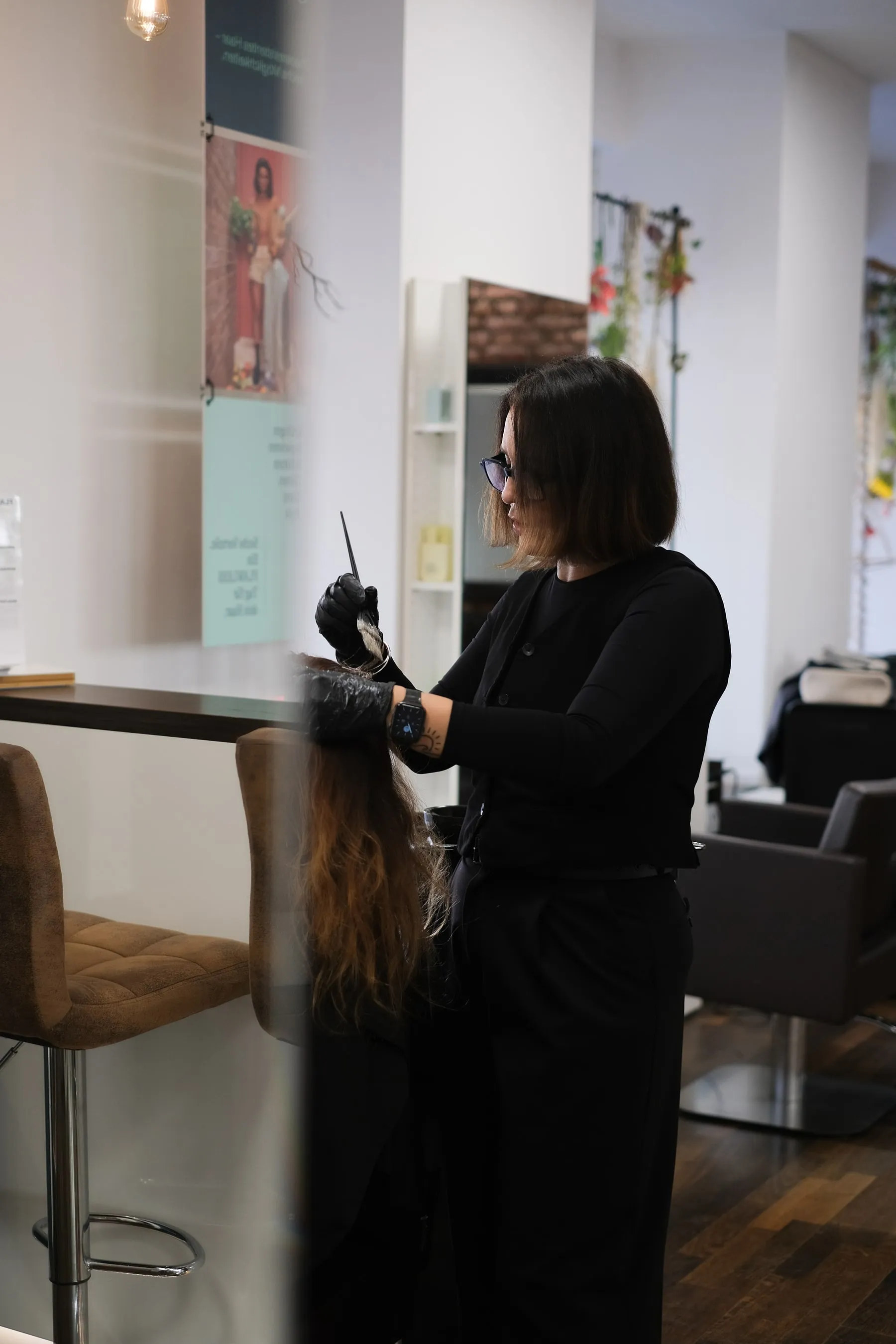 Farbbehandlung im Salon Schnittgefühl